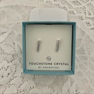 Touchstone Crystal Pavé Bar Earrings
